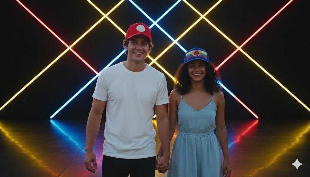 Vista 8 de CAP01T Gorra Tricolor Colombia - COLOR: ROJO